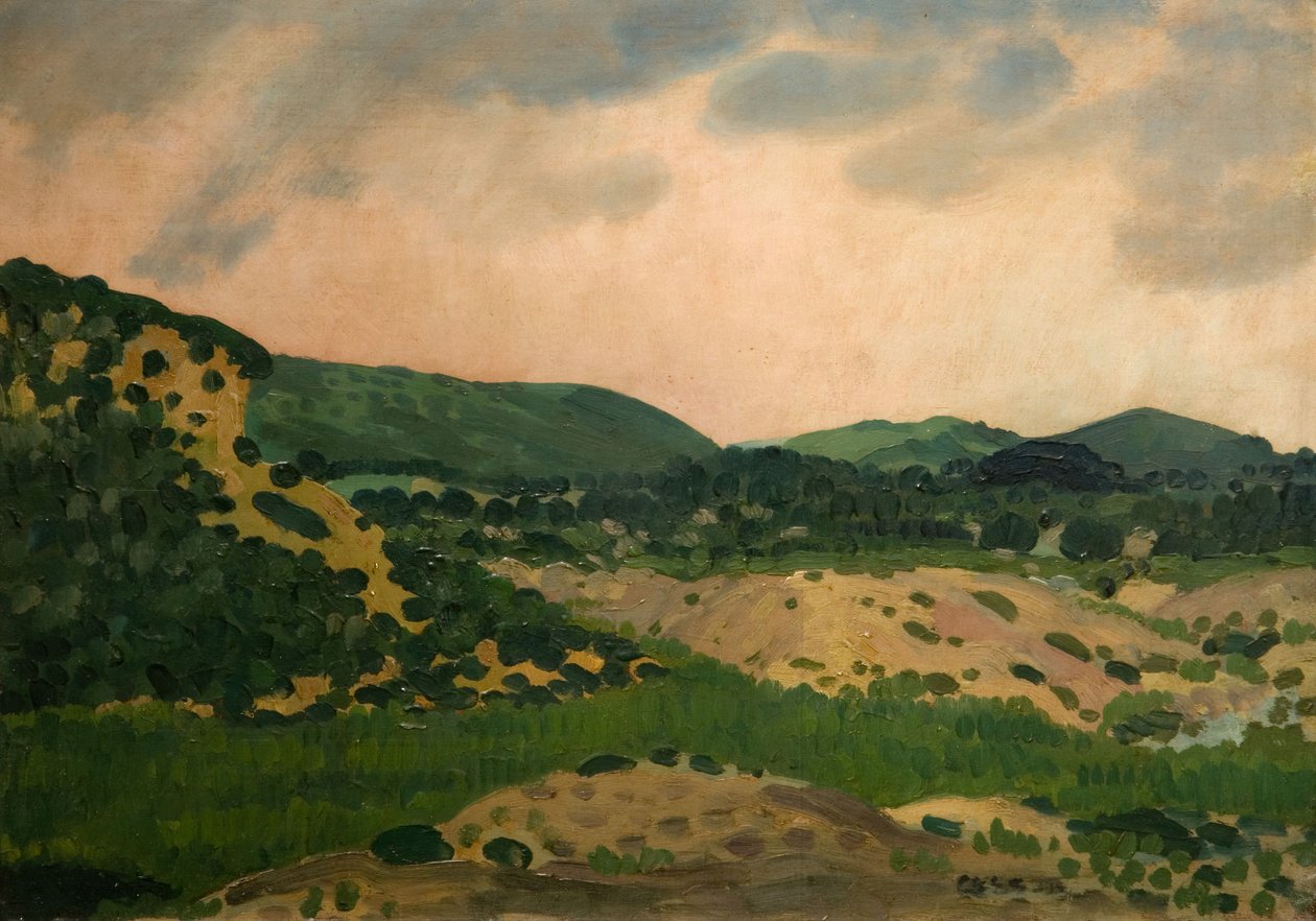 Crich Barrow, 1931. Derbyshire. by Derwent Lees