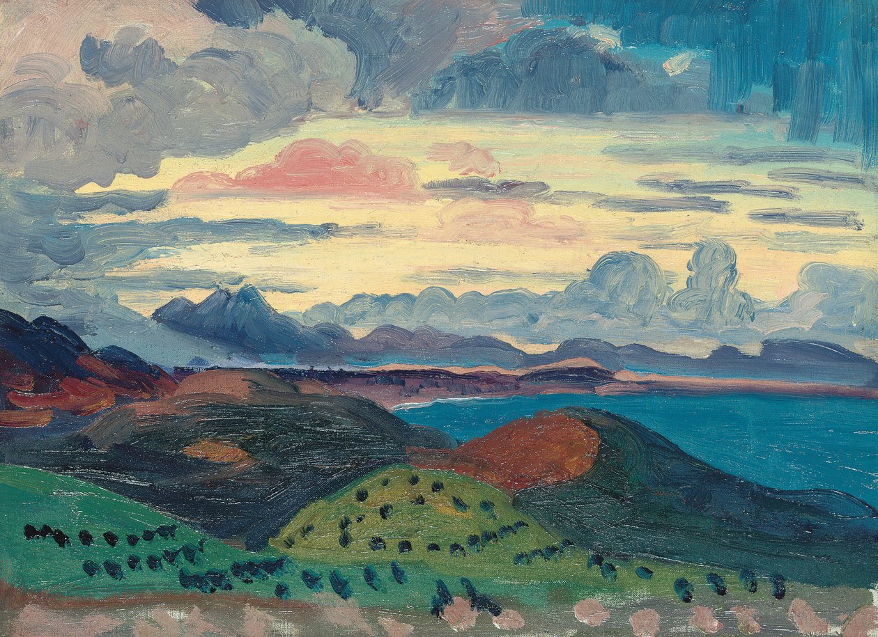 Dalmaçya Sahili üzerinde gün batımı by Derwent Lees