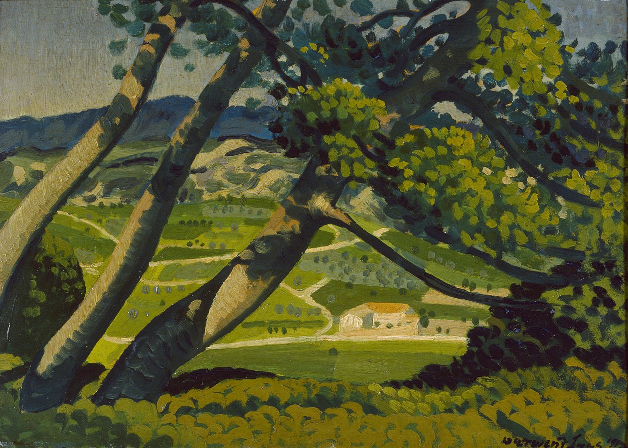 Ağaçlar, Provence, 1912 by Derwent Lees