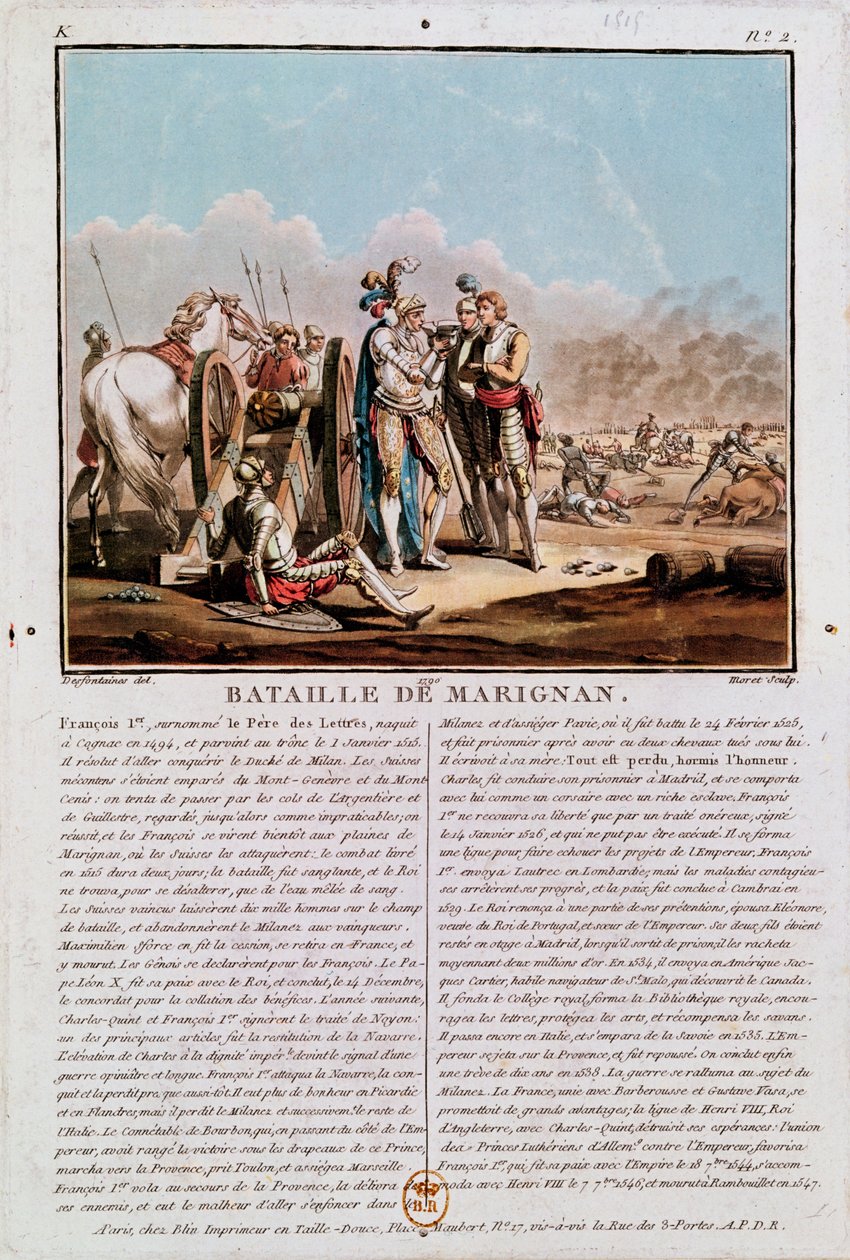 Marignan Muharebesi Bölümü, 14 Eylül 1515, 1790 by Desfontaines