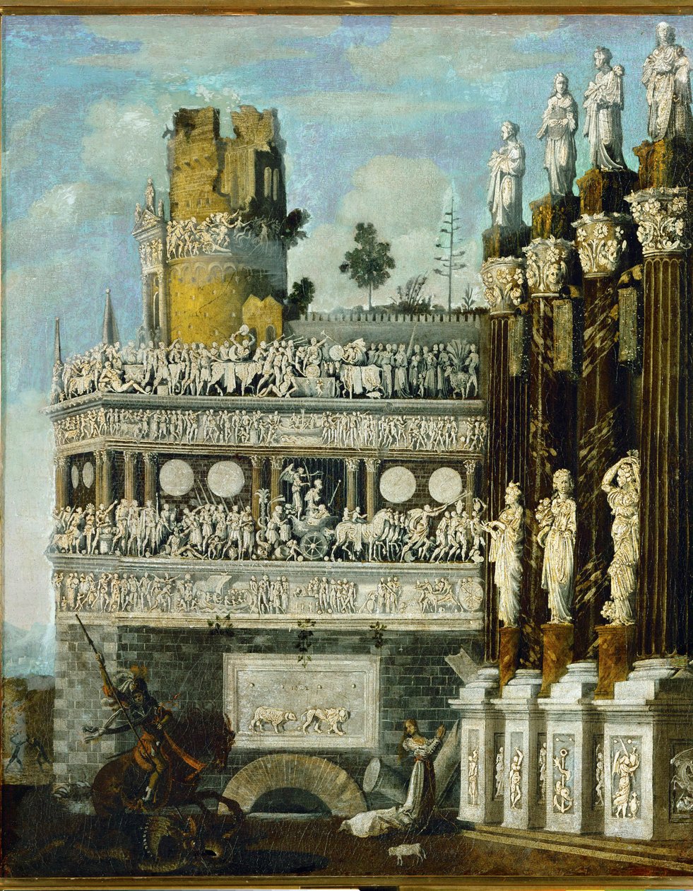 "Hayali Mimari (tuval üzerine yağlıboya) by Desiderio Monsu