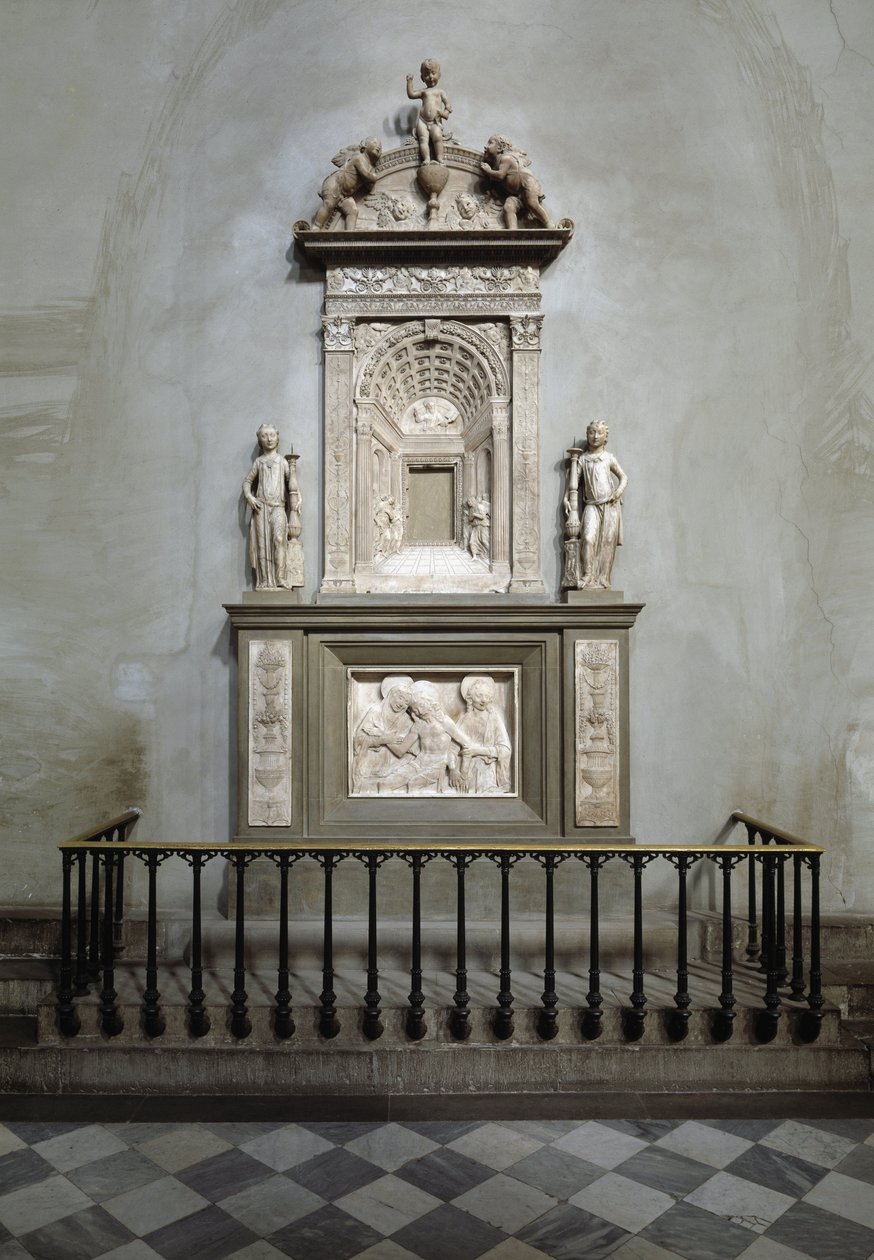 Mermer Tabernacle, Desiderio da Settignano (yaklaşık 1430-1464) (Sacrament Sunağı, mermer tabernacle) 1461 Floransa, San Lorenzo kilisesi (st Lawrence kilisesi) İtalya by Desiderio da Settignano
