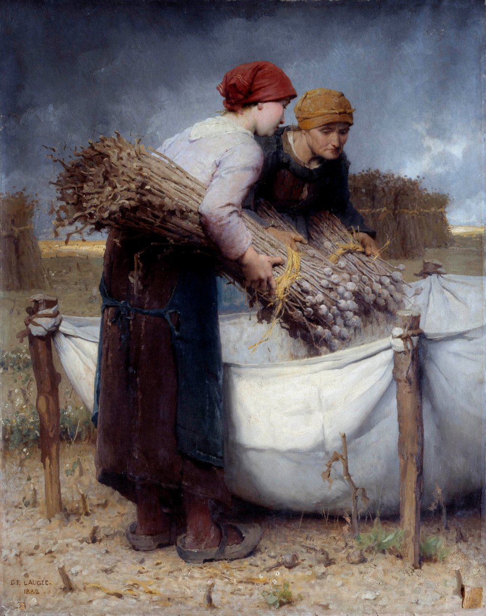 Haşhaş toplayıcıları Boyama Desire Laugee (1823-1896) 1882 Sun. 0,73x0,95 m Rouen, Güzel Sanatlar Müzesi by Desire Francois Laugee