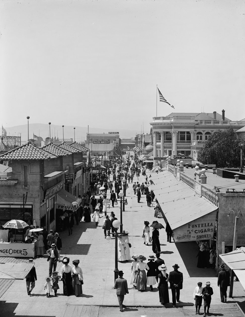 A Midway, Long Beach, California, c.1910-20  by Detroit Publishing Co.