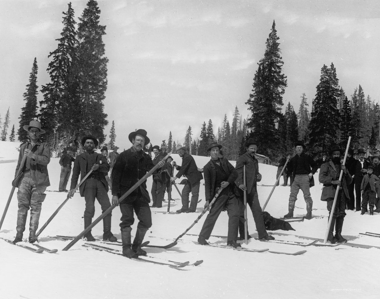 A Ski Brigade, c.1910-20  by Detroit Publishing Co.