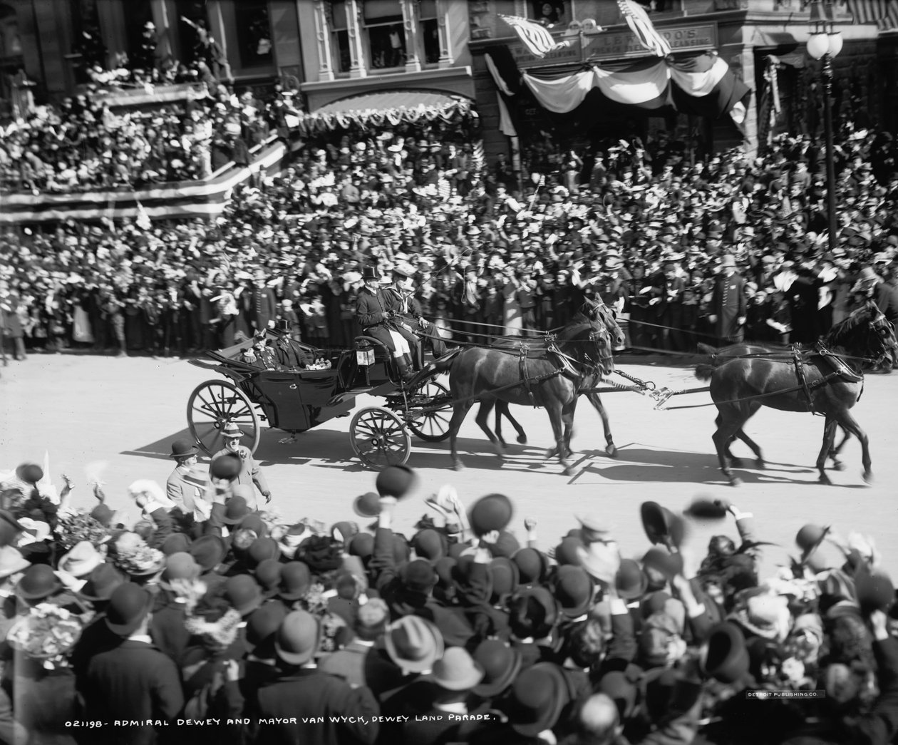 Admiral Dewey and Mayor Van Wyck, Dewey Land Parade, 30th September 1899  by Detroit Publishing Co.