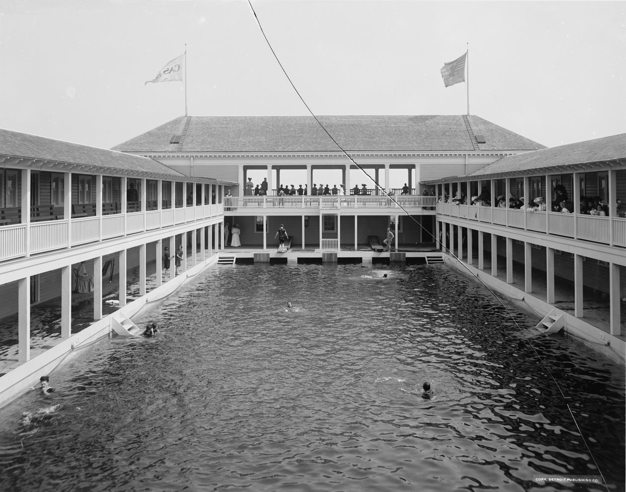 Kumarhanede yüzme havuzu, Palm Beach, Florida, c.1905 by Detroit Publishing Co.