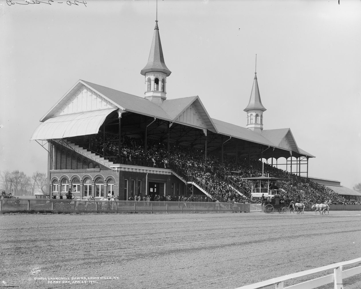 Churchill Downs, Louisville, Kentucky, Derby günü, 29 Nisan 1901 by Detroit Publishing Co.