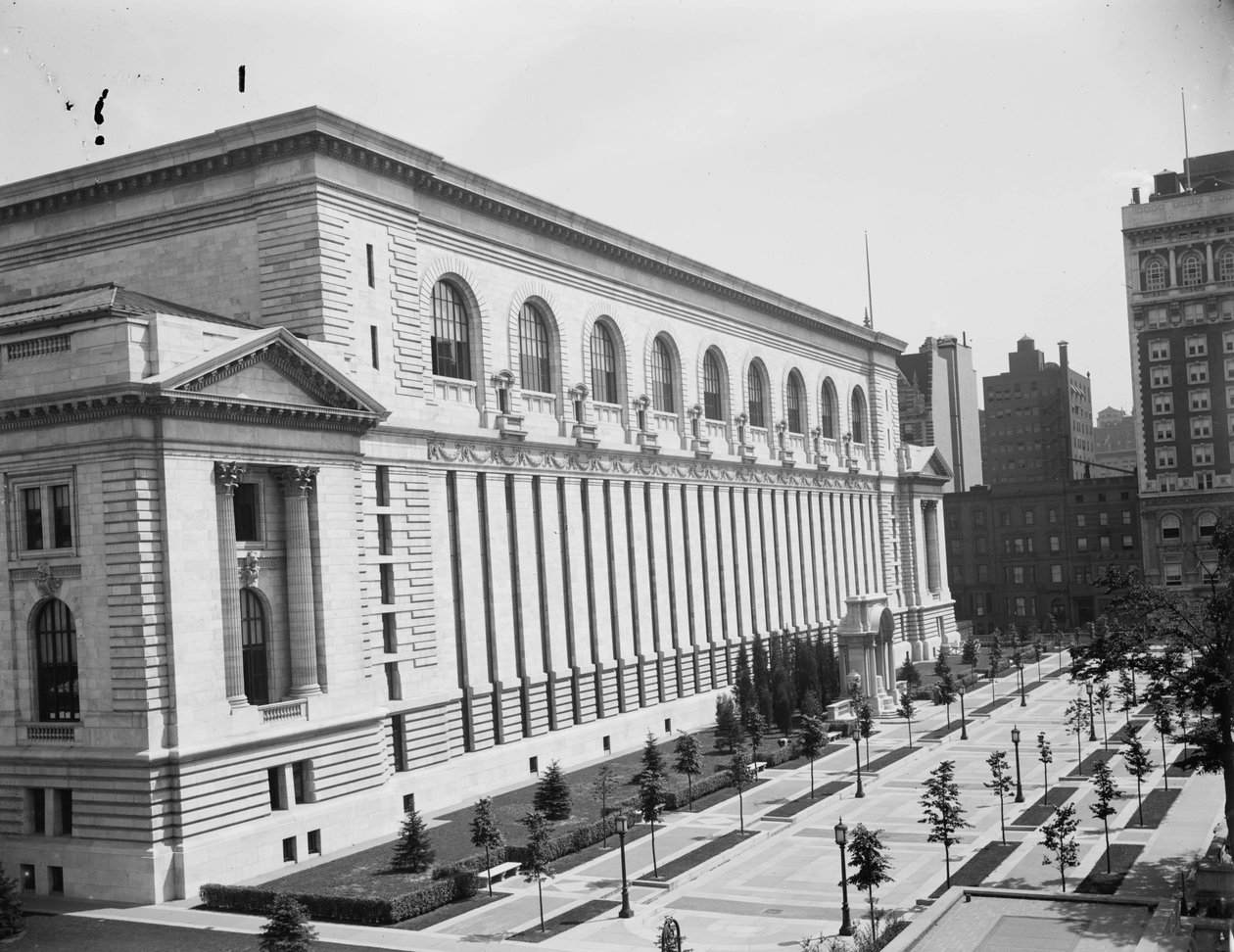 New York Halk Kütüphanesi, c.1910 by Detroit Publishing Co.