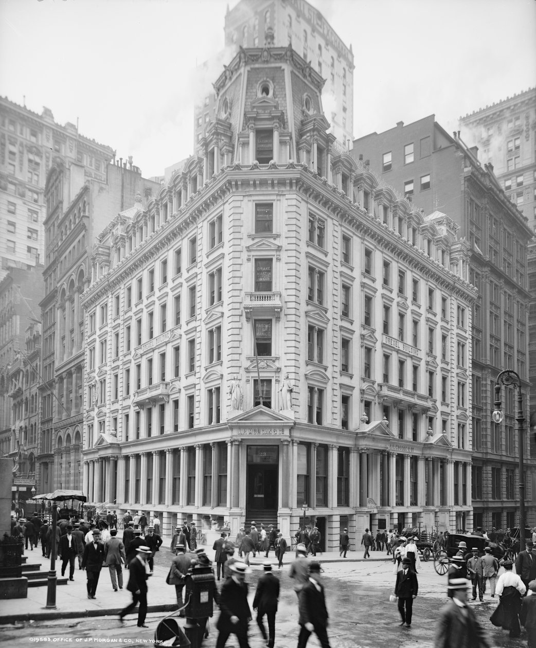 J.P. Morgan und Co. Ofisi, New York, c.1900-06 by Detroit Publishing Co.