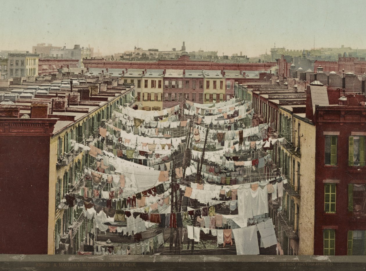 Pazartesi yıkama, New York, 1900 dolayları by Detroit Photographic Co.