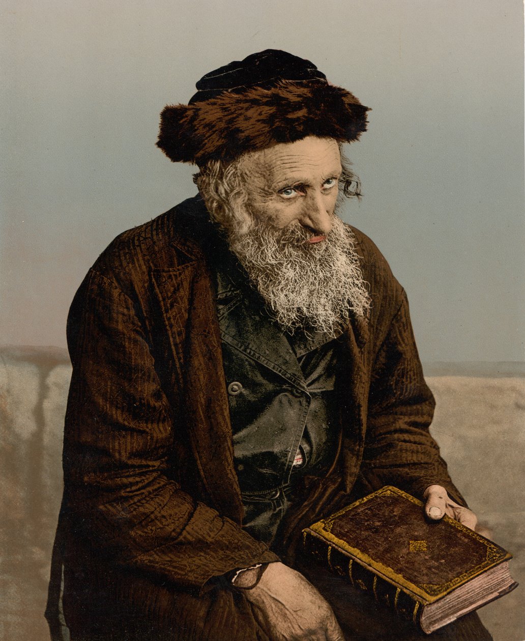 Bir İsrailli, Kudüs, Kutsal Topraklar, c.1890-c.1900 (fotokrom baskı) by Detroit Photographic Co.