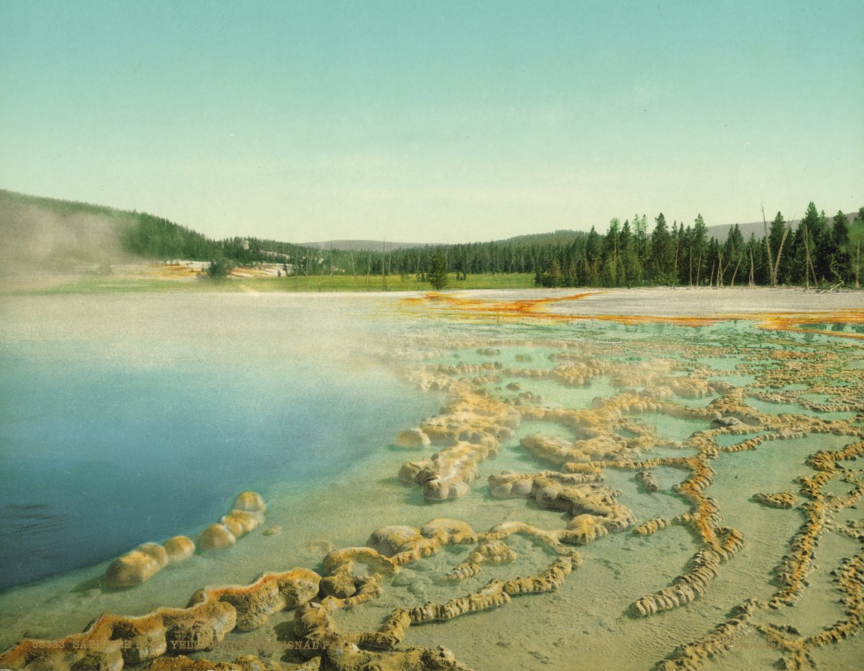 Safir Havuzu, Yellowstone Ulusal Parkı, c.1902 (fotokrom) by Detroit Photographic Co.
