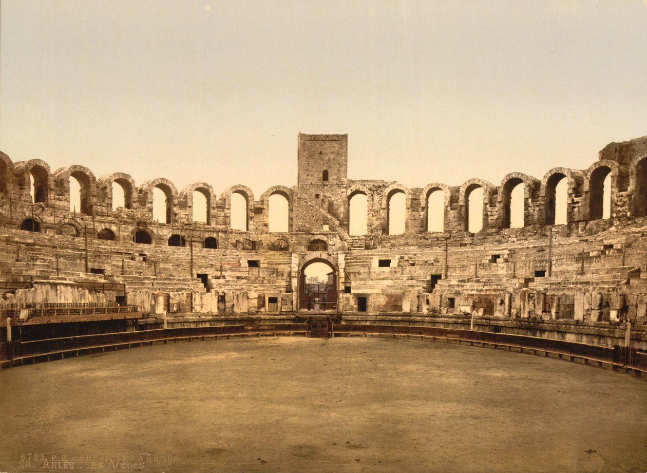 Arena, Arles, Fransa, Fotokrom Baskı, yaklaşık 1900 by Detroit Publishing Co.