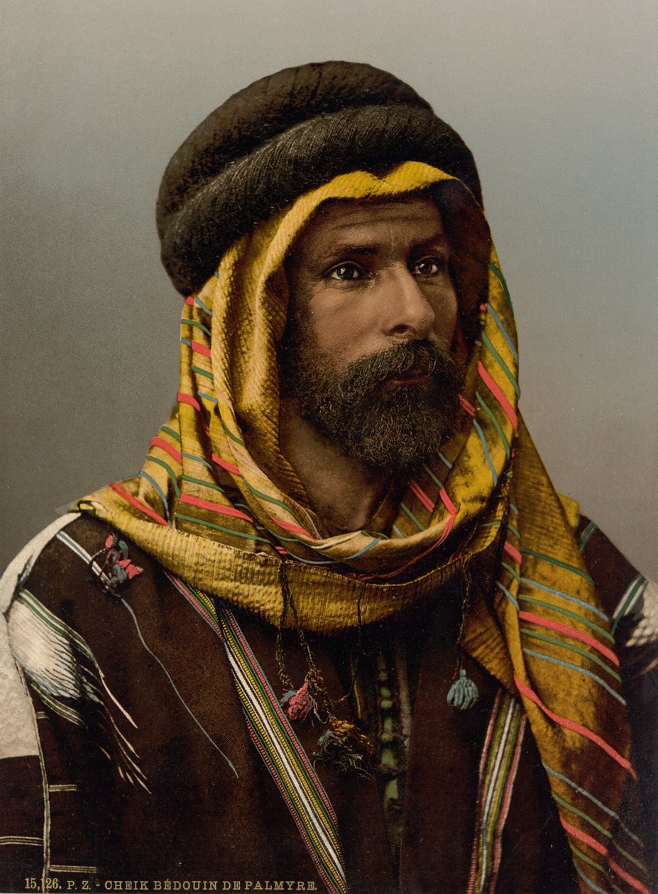 Palmira Bedevi Şefi, 1890-1900 dolayları (fotokrom baskı) by Detroit Publishing Co.