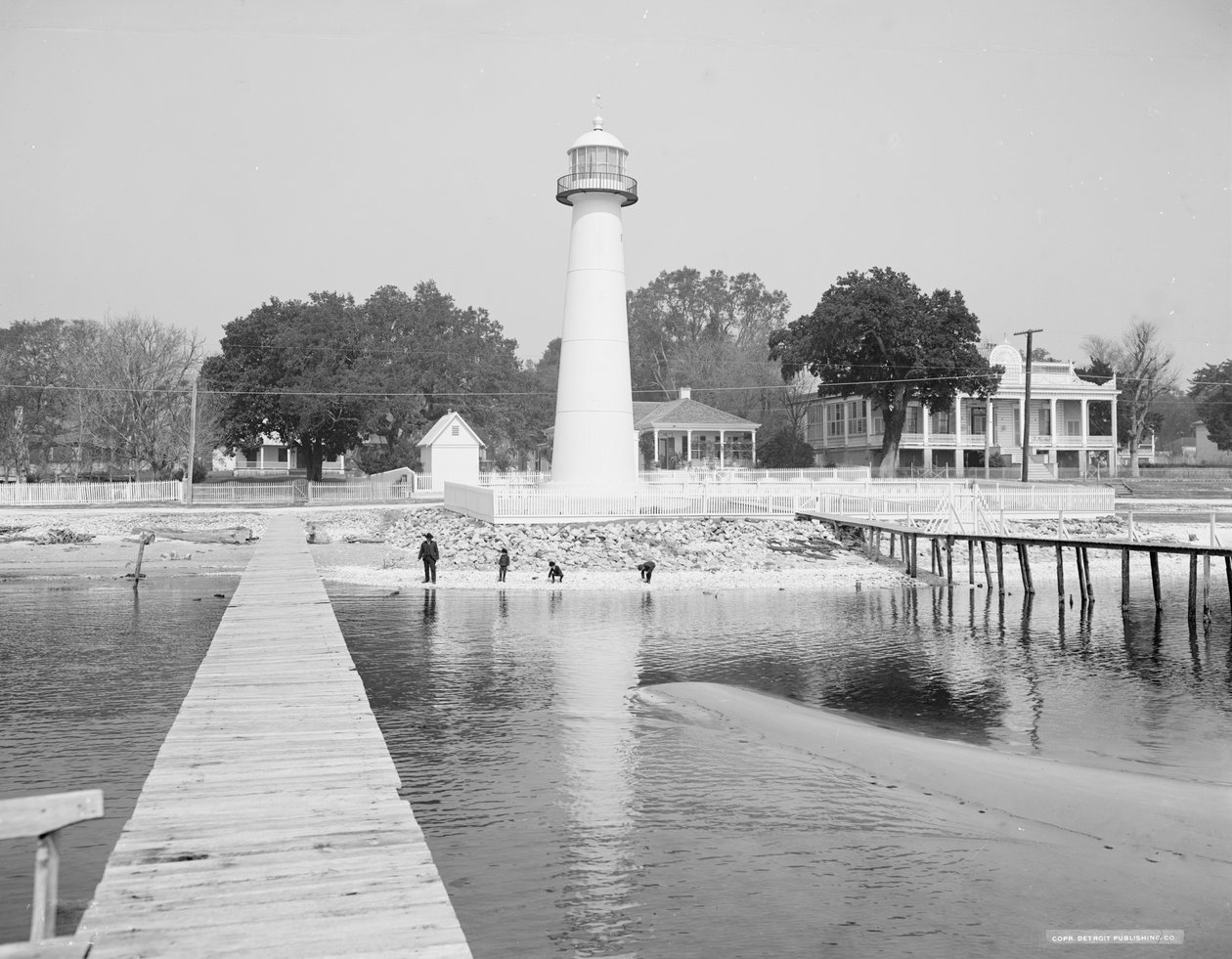 Biloxi Deniz Feneri, Biloxi, Mississippi, ABD, c.1906 (s/b fotoğraf) by Detroit Publishing Co.