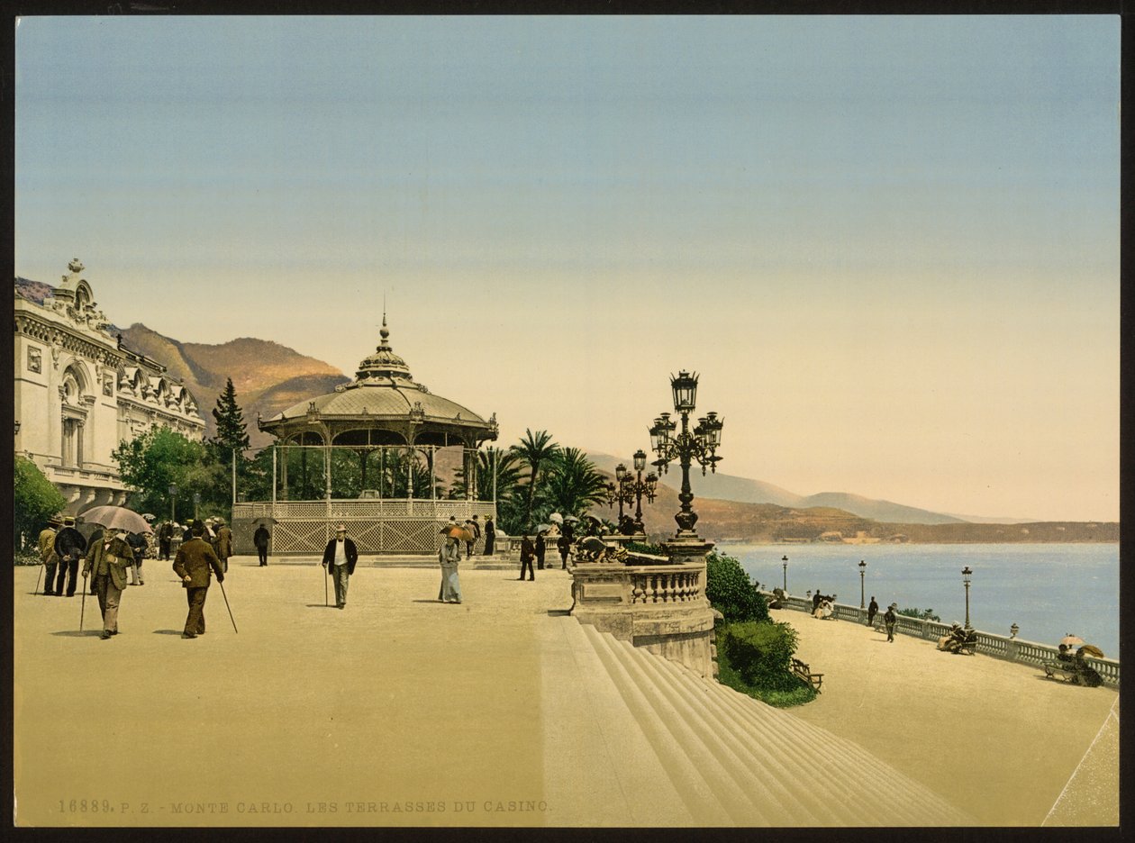 Kumarhane Terası, Monte Carlo, Riviera, Monako by Detroit Publishing Co.