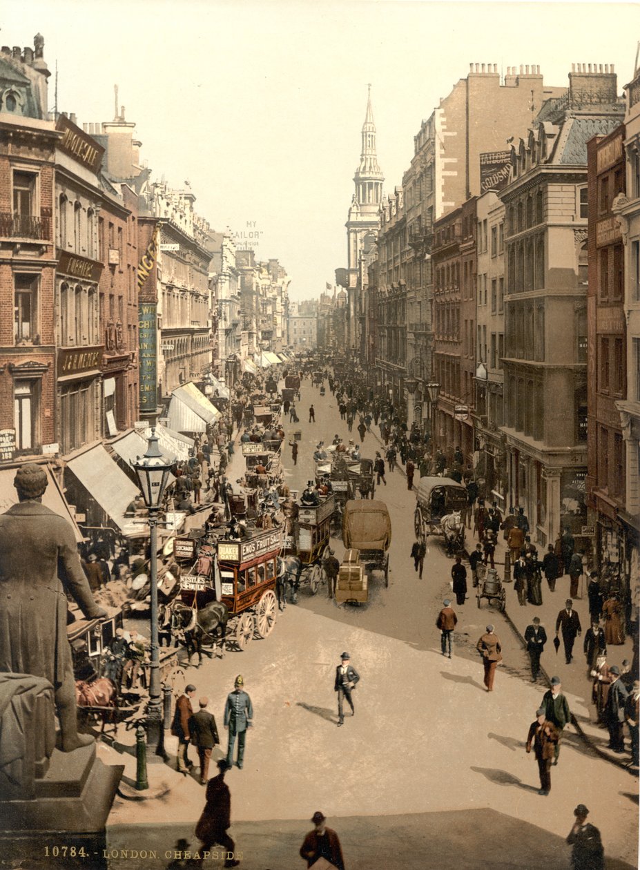 Cheapside, Londra, c.1890-1900 by Detroit Publishing Co.