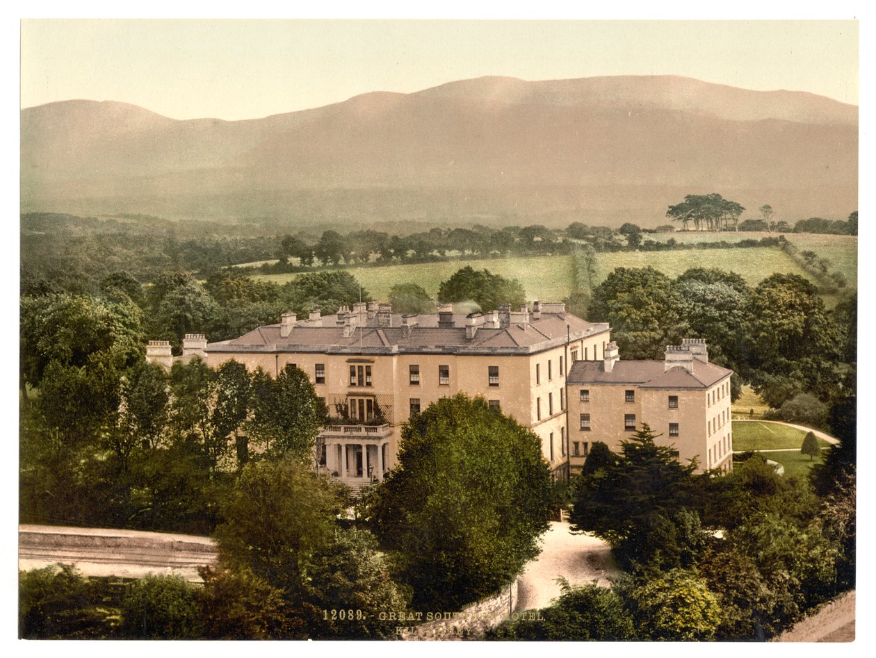 Büyük Güney Oteli, Killarney. County Kerry, İrlanda, 1890-1900 dolayları (fotokrom) by Detroit Publishing Co.