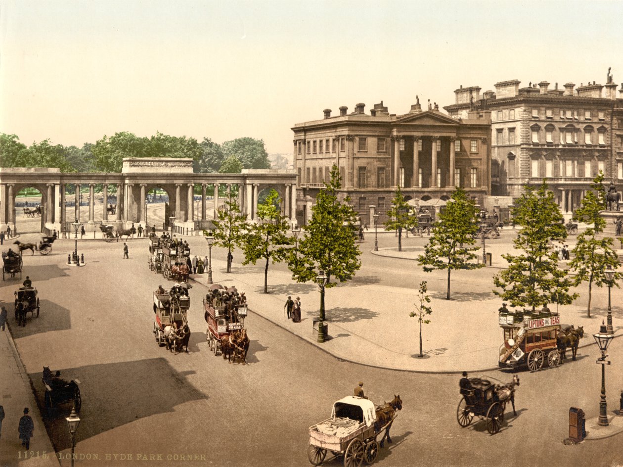 Hyde Park Köşesi, Londra, 1890-1900 dolayları by Detroit Publishing Co.