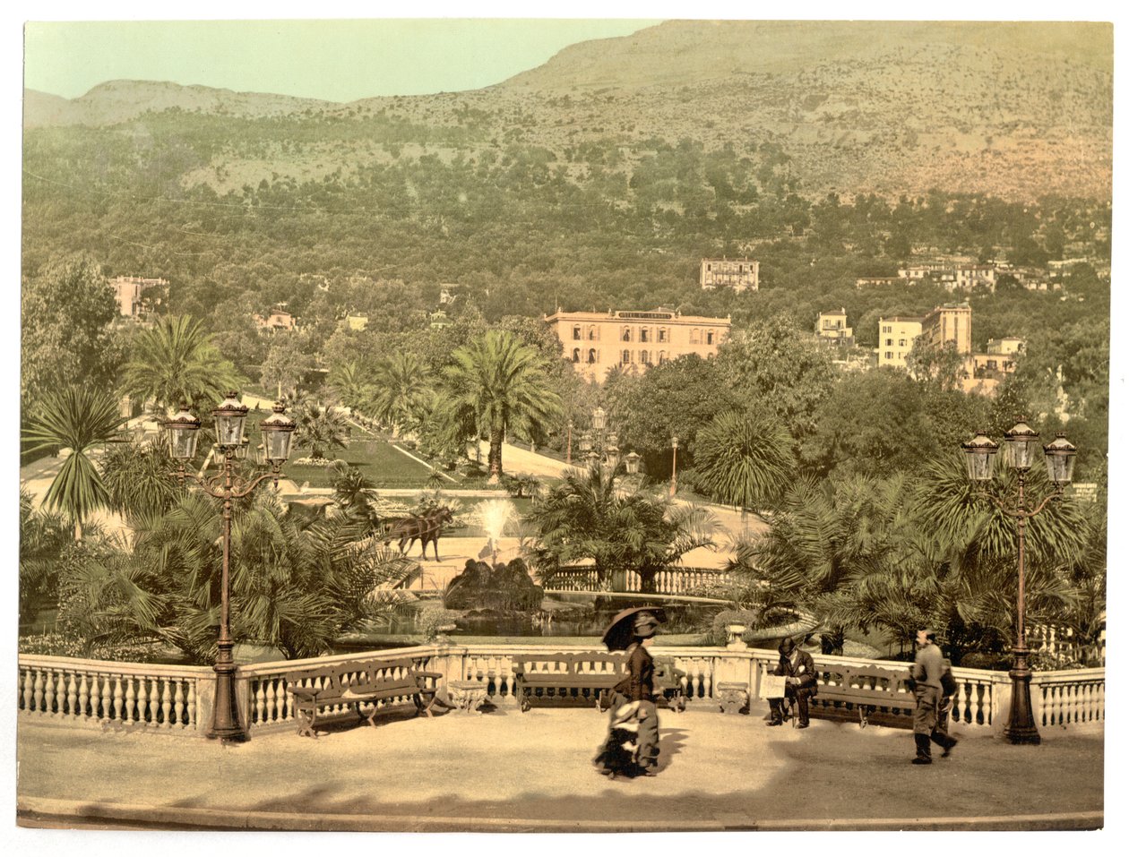 Monte Carlo Casino Bahçeleri, Riviera, Monako by Detroit Publishing Co.
