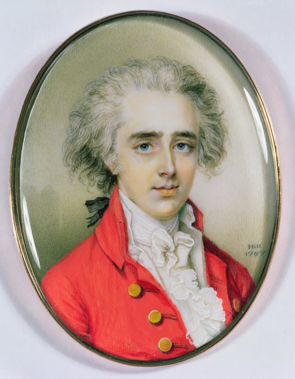 Bir adamın minyatür portresi, 1787 (fildişi üzerine wc) by Diana Dietz