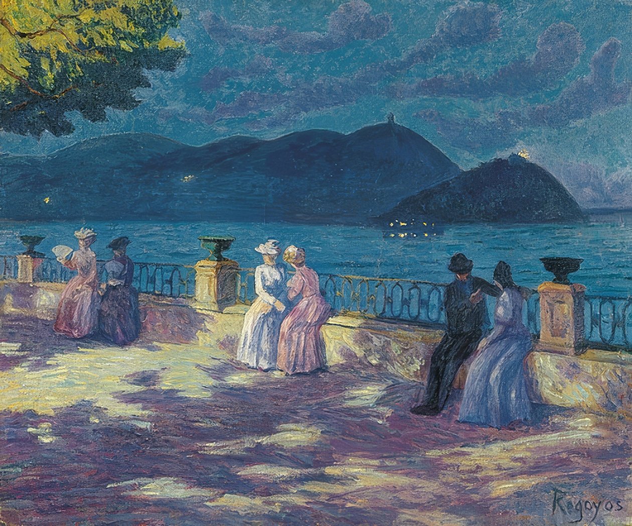 La Concha, gece. 1906 by Diario or Dario de Regoyos y Valdes