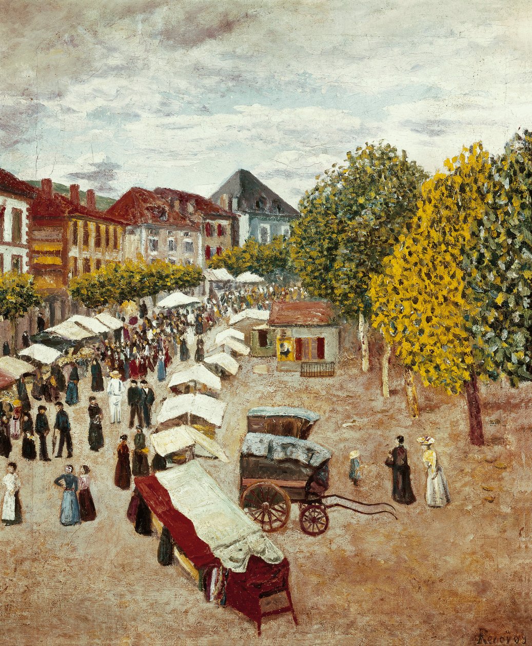 “" Landes'daki Dax Yürüyüşü "” Tablosu Dario de Regoyos y Valdes (1875-1913) Özel Koleksiyon by Diario or Dario de Regoyos y Valdes