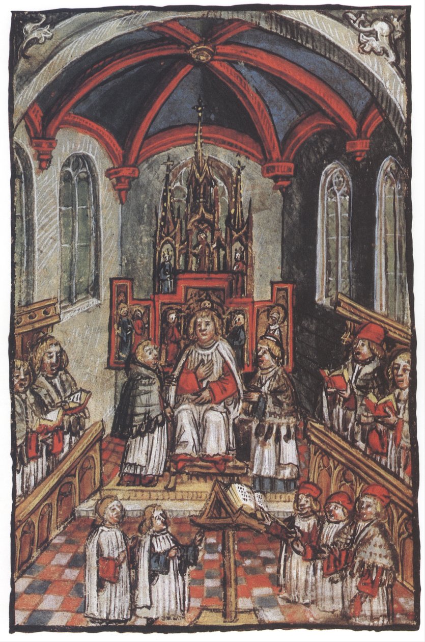 1474 Constance piskoposluk anlaşmazlığı by Diebold Schilling the Younger