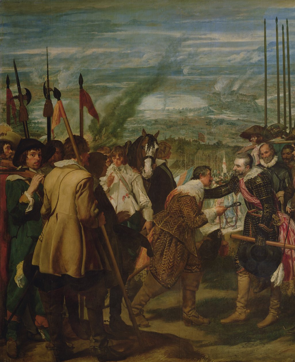 The Surrender of Breda, 1625, c.1635 oil on canvas detail of 30730 by Diego Velázquez