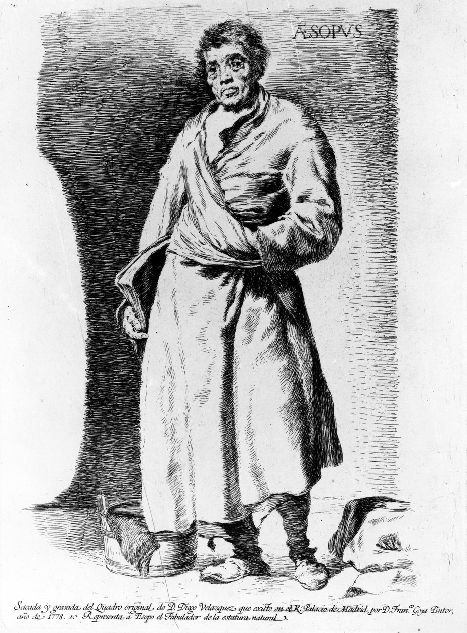 Ezop, Francisco de Goya y Lucientes tarafından yapılan baskı, 1778 by Diego Velázquez