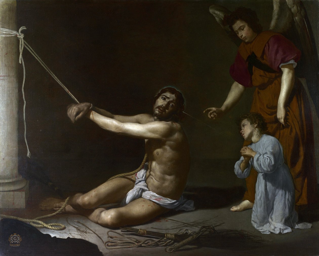Bağlı İsa ve Hıristiyan ruhu by Diego Velázquez