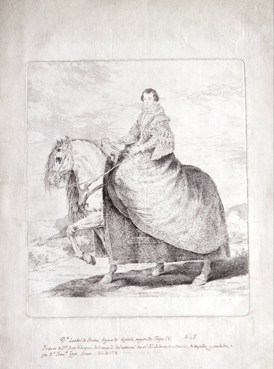 İspanya Kraliçesi Isabel de Borbon At Sırtında by Diego Velázquez