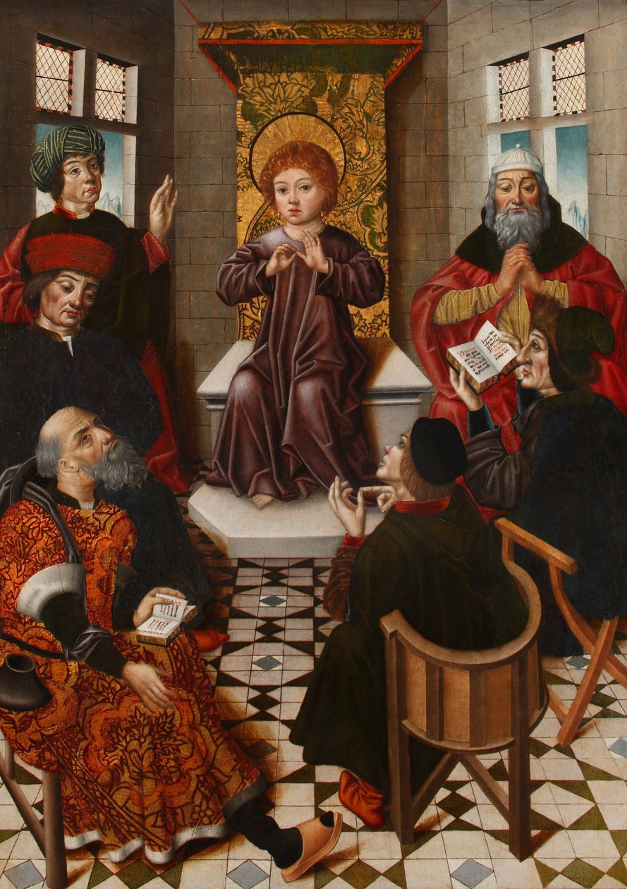 doktorlar arasında İsa çocuk by Diego de la Cruz