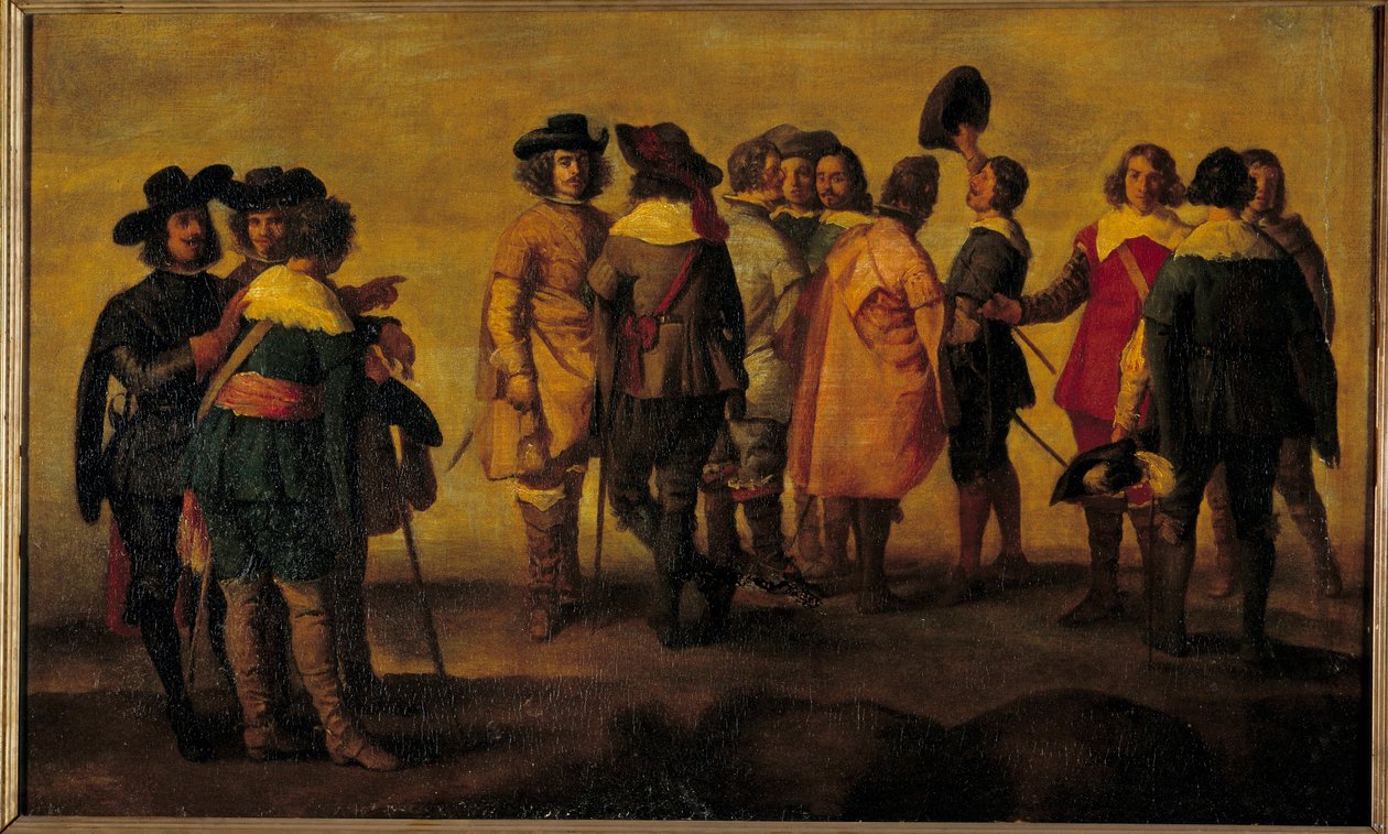 On üç karakterin konuşması veya buluşması Diego Velasquez