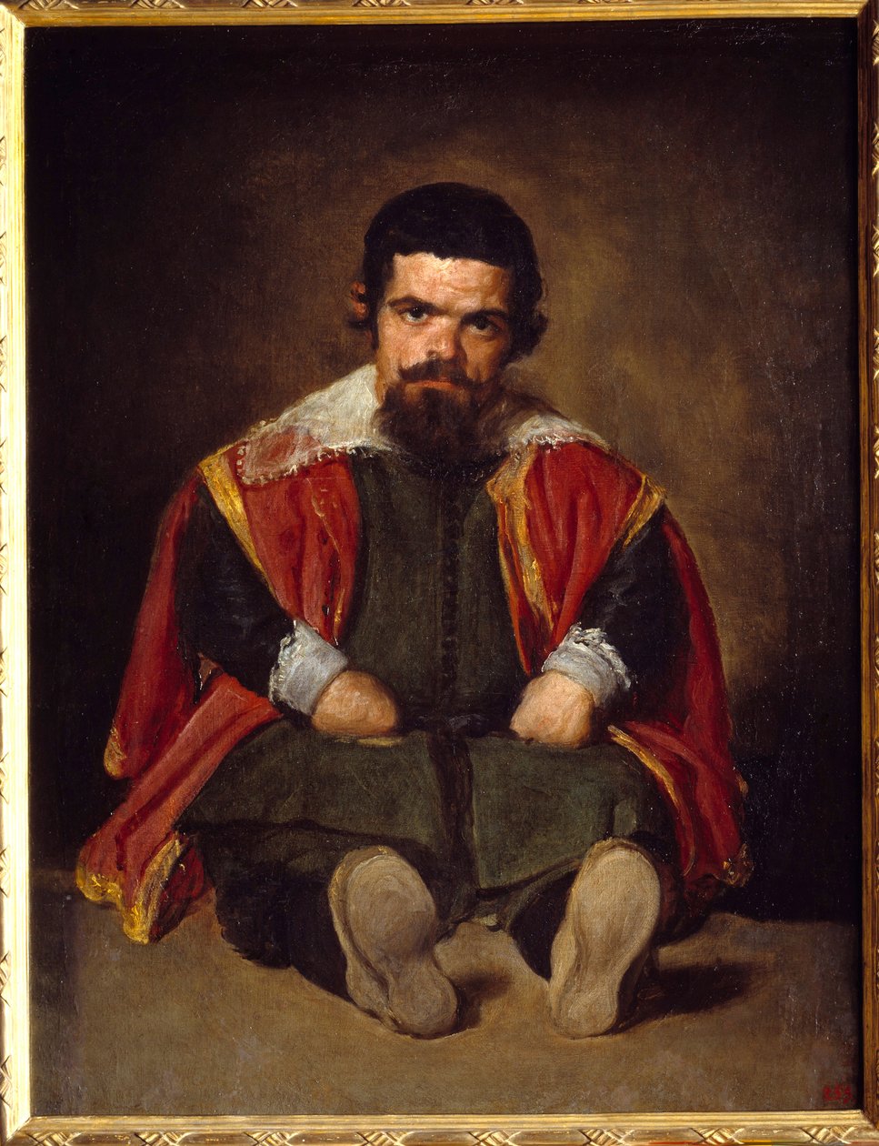 Soytarı Sebastien De Morra Cüce oturma mahkemesinin portresi. Diego Velasquez (1599-1660) tarafından 1645 dolaylarında, Sun. 1,06x0,81 m Madrid Musee du Prado - Soytarı Sebastien de Morra