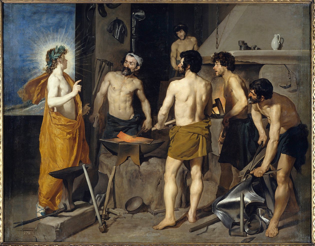 Diego velasquez (1599-1660) 1630 Sun tarafından Vulkan Demirhanesi Resim. 2,23x2,90 m Madrid, Prado Müzesi by Diego Velázquez