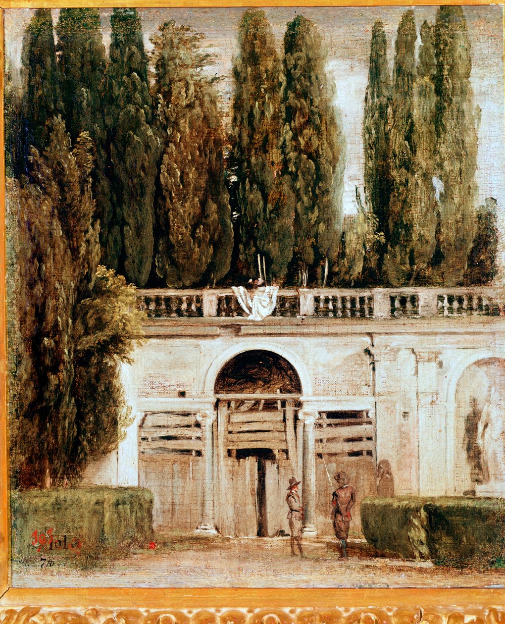 Medicis villasının bahçesinden bir görünüm (tuval üzerine yağlı boya, c.1649) by Diego Velázquez
