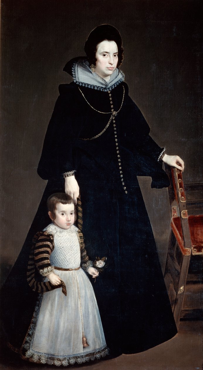 Dona Antonia Ifenarrietta ve Oğlu, 1631 by Diego Velázquez