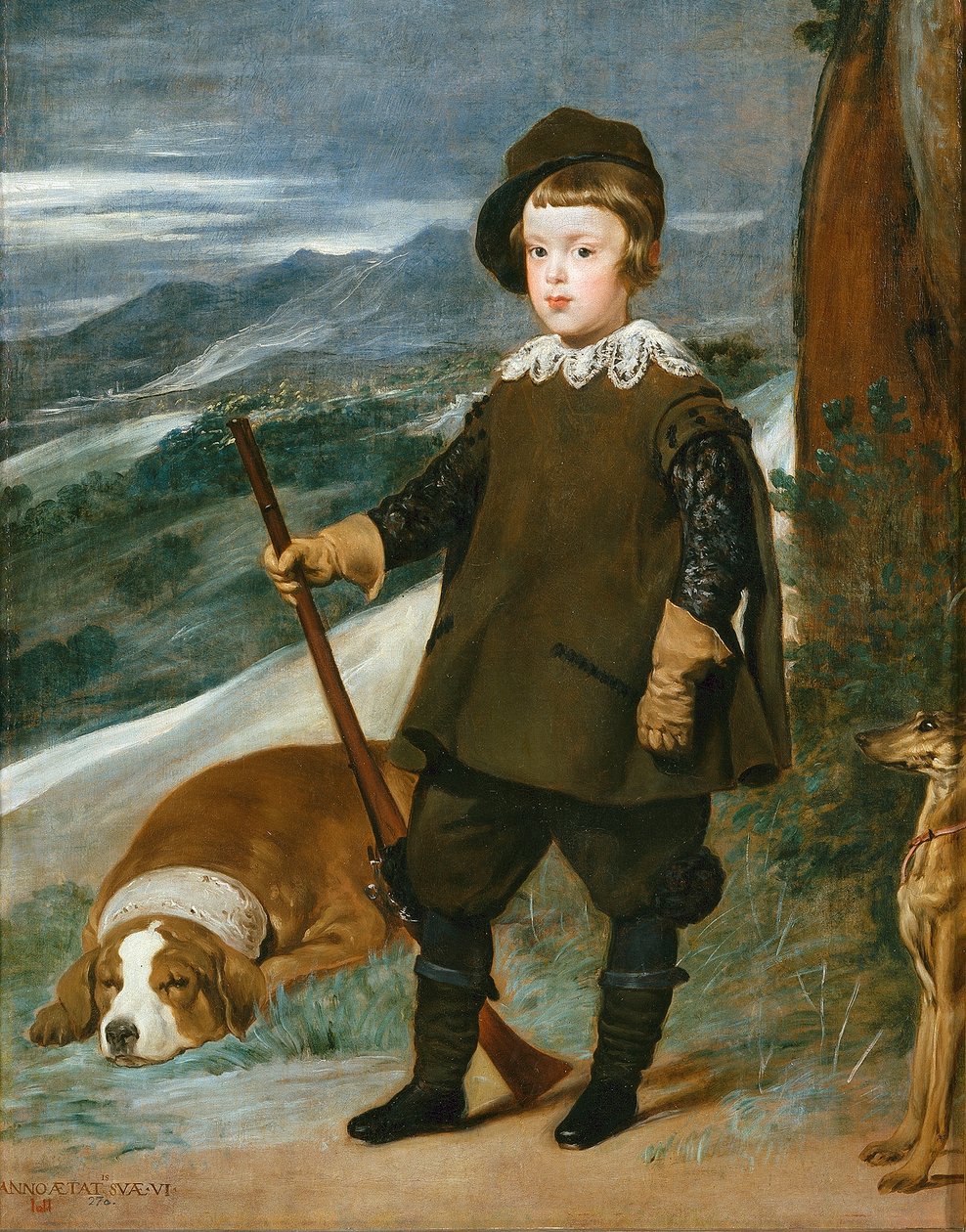 Bir Avcı olarak Prens Balthasar Charles by Diego Velázquez