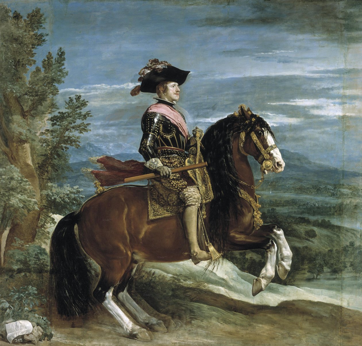 İspanya Kralı IV. Philip'in atlı portresi by Diego Velázquez