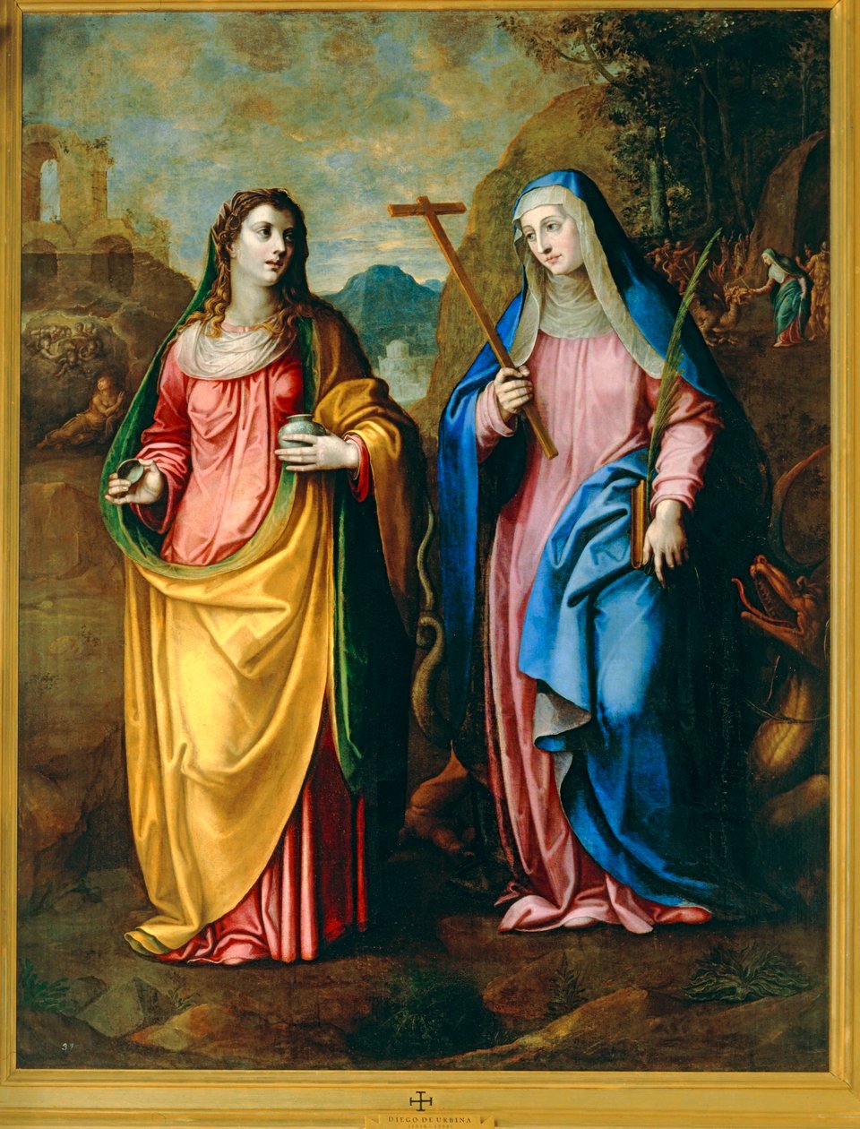 Aziz Magdalene ve Martha by Diego de Urbina