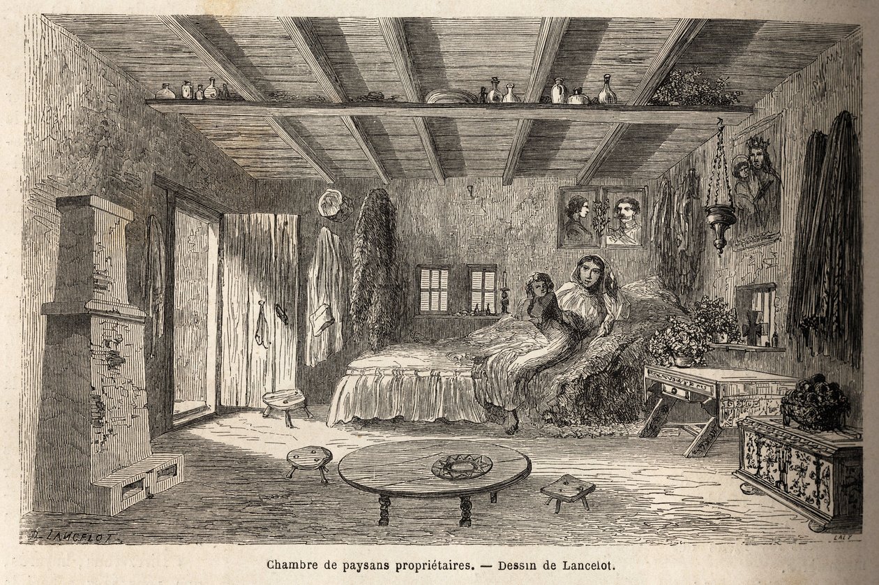 Orezu (Walachia bölgesi, Romanya) civarında bir köylü evi. Paris