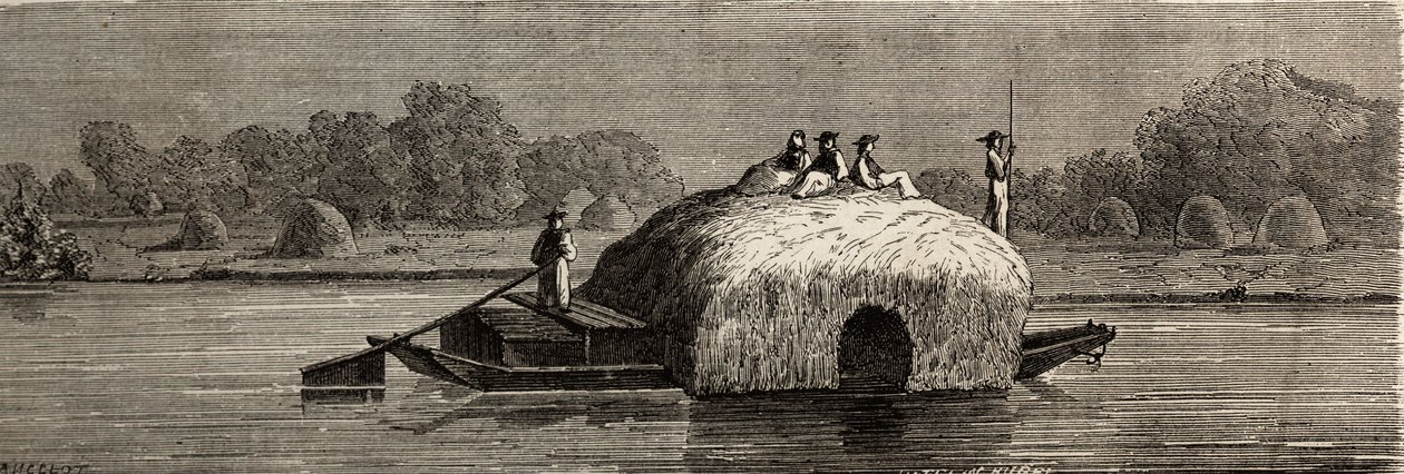 Tuna kıyılarında yem kesme, hasat etme ve taşıma. 1860 yılında Paris