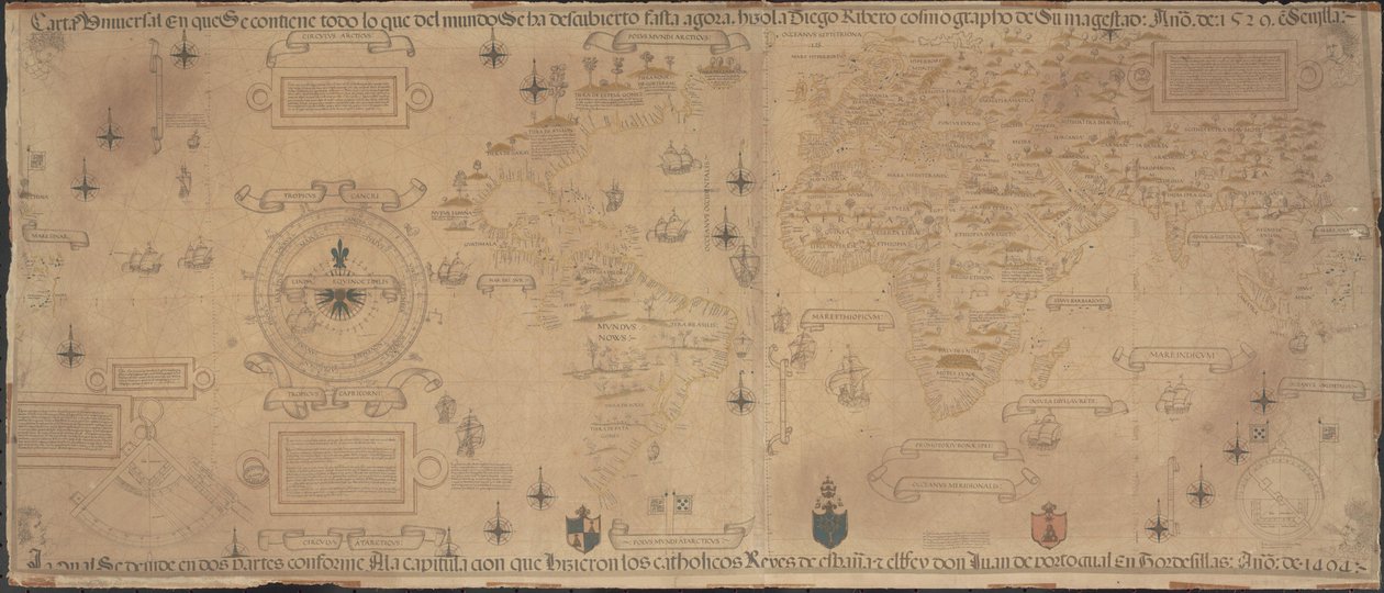 Dünya Haritası Propagandası, 1529 by Diogo Ribeiro
