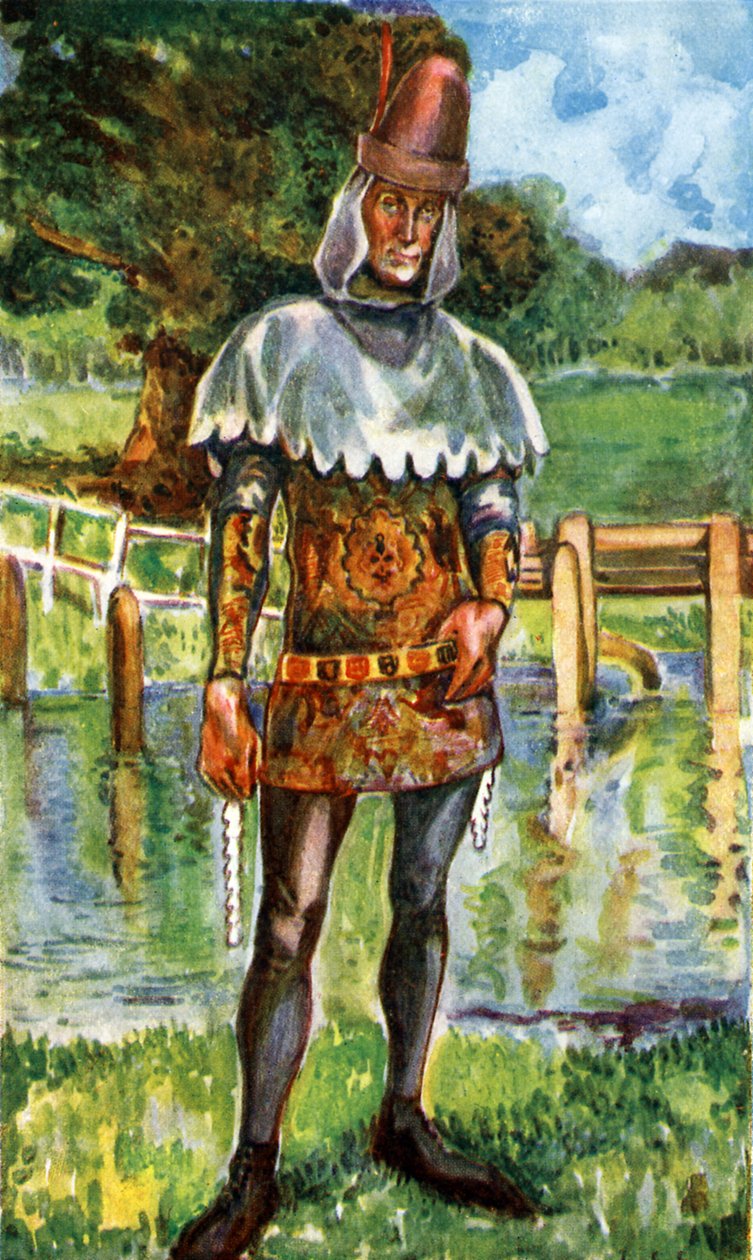 Man s costume in reign of Edward III (1327 -1377) by Dion Clayton Calthrop