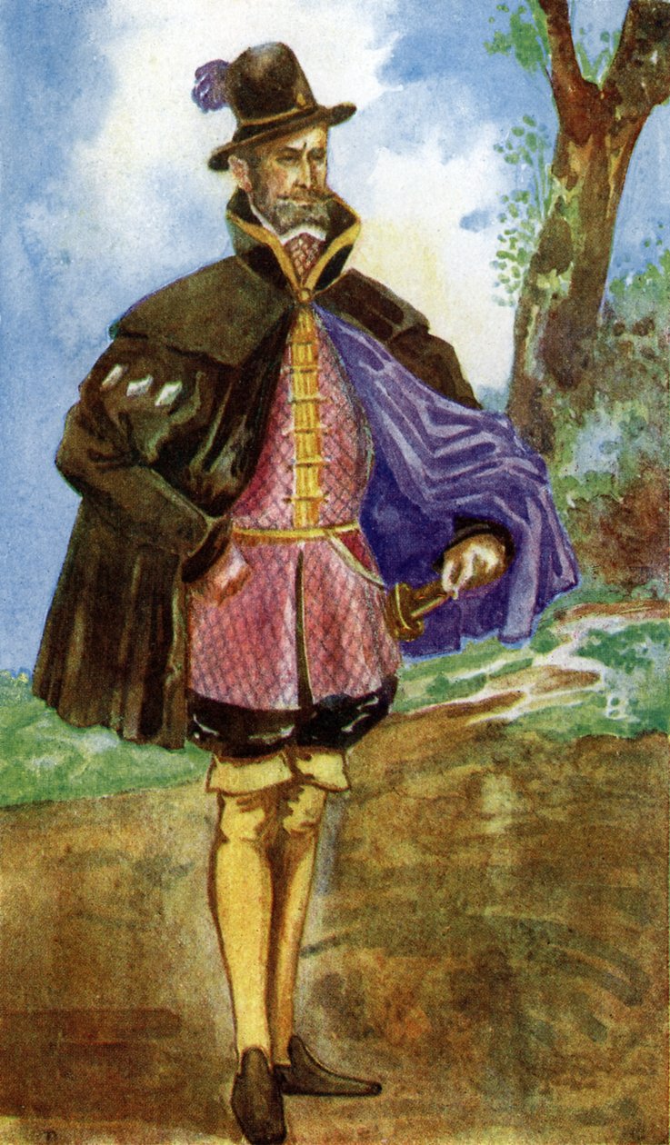 Edward VI (1547-1553) saltanatında çift kostümü ki by Dion Clayton Calthrop