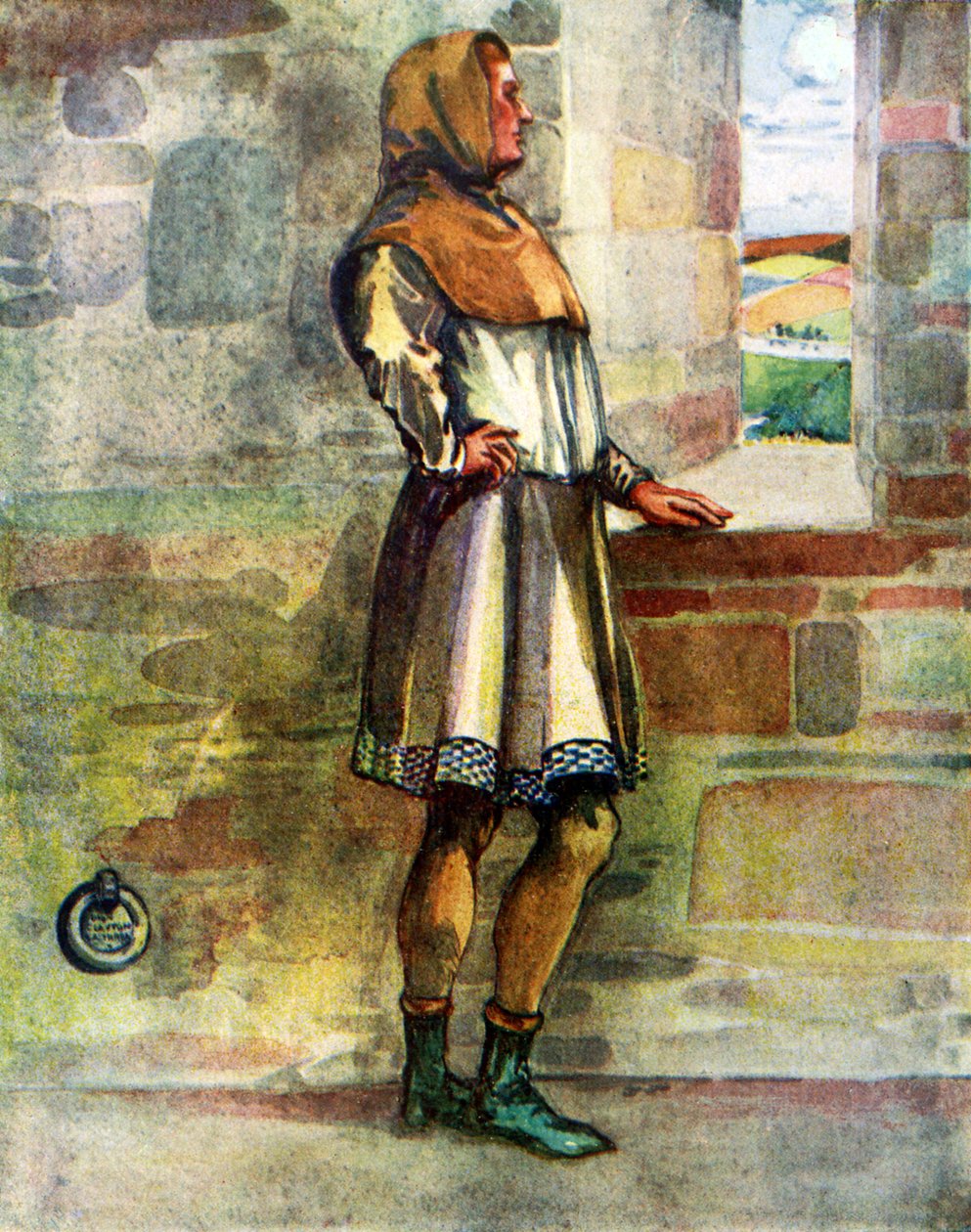 Man s costume in reign of Richard I (1189 - 1199) by Dion Clayton Calthrop