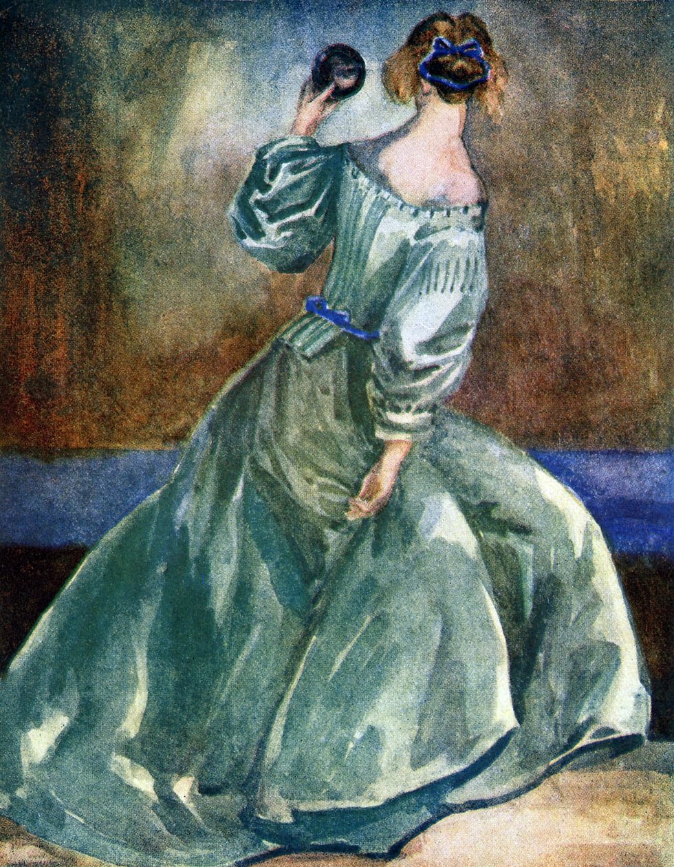 Woman s costume in reign of the Cromwells (1649-1660) by Dion Clayton Calthrop