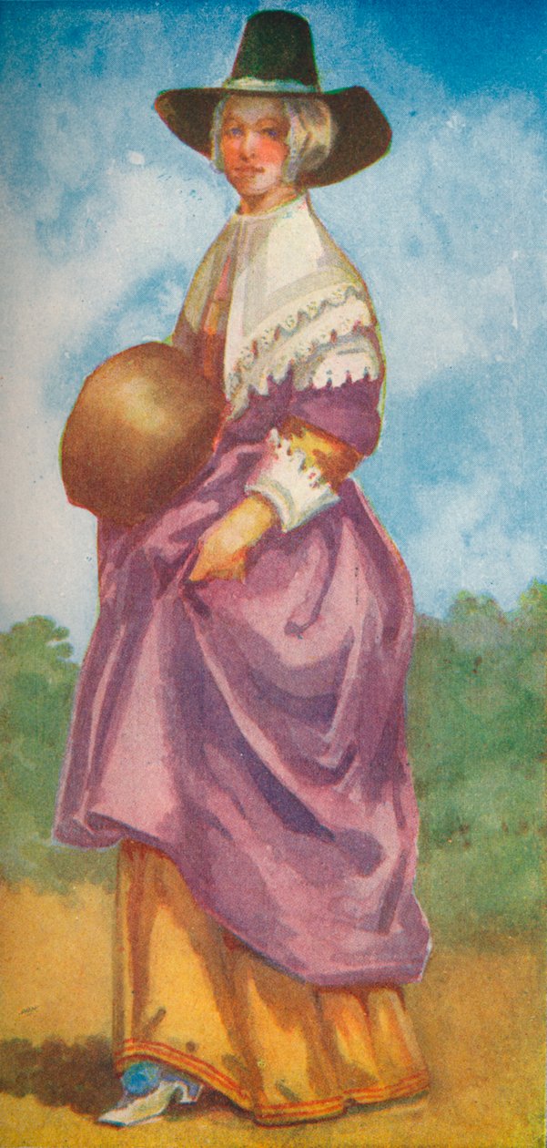 Cromwells Zamanının Bir Kadını, 1907 by Dion Clayton Calthrop